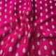 Rani Pink Slub Dupion Fabric Floral Motifs Embroidery 
