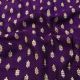 Purple Slub Dupion Fabric Floral Motifs Embroidery 