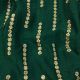 Green Slub Dupion Fabric With Floral Zari Embroidery 