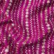 Rani Pink Slub Dupion Fabric With Stripes Sequence Embroidery 