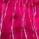 Rani Pink Pure Organza Silk Fabric with Stripes Embroidery