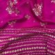 Rani Pink Floral Zari Embroidery Slub Dupion Fabric With Border