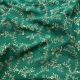 Green Slub Dupion Fabric Floral Sequence Embroidery 