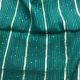 Firozee Blue Georgette Fabric With Stripes Thread Embroidery
