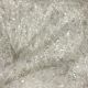 White Sequins Embroidery Net Fabric with 60 Inches Width