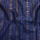 Blue Chanderi Moonga Silk Fabric With Geometric Thread Embroidery