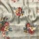 Pastel Grey Pure Moonga Silk Fabric With Floral Digital Print Embroidery