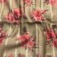 Beige Pure Moonga Silk Fabric With Floral Digital Print Embroidery