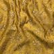 Mustard Yellow Pure Tussar Moonga Silk Fabric With Thread Embroidery 