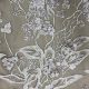 Beige 3D Floral Embroidery Net Fabric with 60 Inches Width