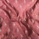 Dusty Pink Pure Chanderi Silk Fabric with Floral Thread Embroidery