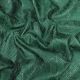 Bottle Green Thread Embroidery Pure Raw Silk Fabric