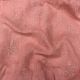 Peach Floral Thread Embroidery Linen Fabric