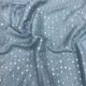 Pastel Blue Slub Dupion Fabric With Stripes Mirror Embroidery 