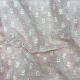 Pastel Pink Floral Embroidery Pure Linen Georgette Fabric