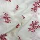 Off-White Kora Cotton Fabric Coral Pink Motifs Embroidery 