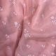 Light Pink Chinon Crepe Fabric with Motifs Thread Embroidery