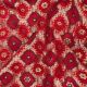 Red Banarasi Georgette Fabric with Bandhani Print