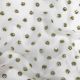  White Floral Motifs Sequins Embroidery Georgette Fabric (Dyeable) 