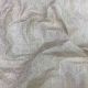  Beige Pure Tussar Silk Fabric With Geometric Thread Embroidery (Dyeable) 