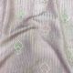  Light Pink Slub Dupion Fabric With Stripes Thread Embroidery  