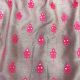  Onion Pink Slub Dupion Fabric With Floral Motifs Embroidery  