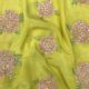 Yellow Crepe Fabric with Motifs Sequins Embroidery 