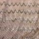  Light Peach Pure Silk Organza Fabric with Chevron Sequins Embroidery 
