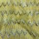  Light Yellow Pure Silk Organza Fabric with Chevron Sequins Embroidery 