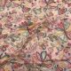  Light Peach Georgette Fabric Floral Thread Embroidery 