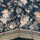  Midnight Blue Georgette Fabric Sequins Embroidery With Border 
