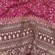  Pink Maroon Georgette Fabric Bandhani Print Embroidery With Border 
