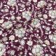  Purple Georgette Fabric Floral Thread Embroidery 