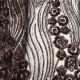  Brown Sequins Embroidery Net Fabric with 60 Inches Width 