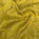  Mustard Yellow Tissue Fabric with Floral Zari Embroidery 