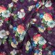  Purple Chinon Fabric with Multicolor Floral Print Sequence Embroidery 
