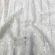  White Lucknowi Chikan Mirror Embroidery Georgette Fabric (Dyeable) 