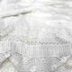  White Lucknowi Chikan Embroidery Georgette Fabric With Cut Work Border (Dyeable) 