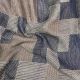  Brown Geometric Thread Embroidery Slub Dupion Fabric 