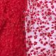  Red Floral Thread Embroidery Net Fabric  