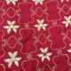  Red Raw Silk Fabric with Floral Zari Embroidery  