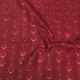  Maroon Stripes Thread Embroidery Slub Dupion Fabric 