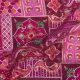 Pink Chinon Fabric with Multicolor Abstract Print Sequins Embroidery 