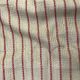  Beige Stripes Thread Embroidery Slub Dupion Fabric 