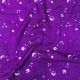 Purple Floral Sequins Embroidery Slub Dupion Fabric 