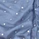  Dusty Blue Crepe Fabric with Motifs Mirror Embroidery 
