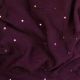  Maroon Crepe Fabric with Motifs Mirror Embroidery 