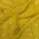  Yellow Crepe Fabric with Motifs Mirror Embroidery 