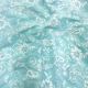  Sky Blue Rubia Cotton Fabric with Thread Embroidery 