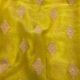  Yellow Malai Chanderi Fabric with Motifs Thread Embroidery 